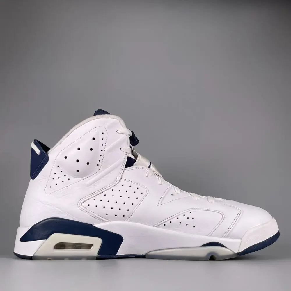 Jordan White and Navy High-Top Sneakers